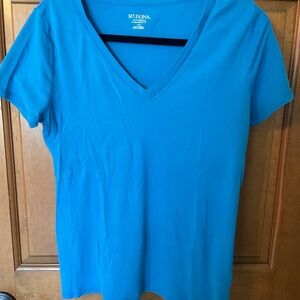 Merona Ultimate Tee Women's V-Neck 100% Cotton in Royal Blue